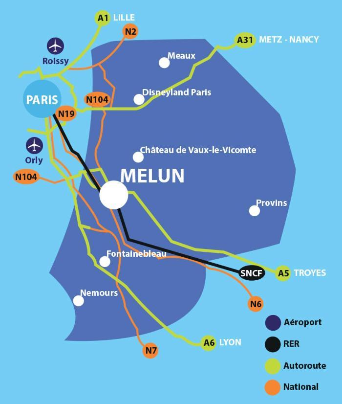 Suite Athena - Melun Gare Rer - Studio Avec Balcon Et Parking מראה חיצוני תמונה